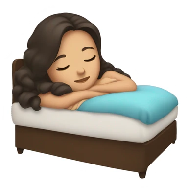 Brunette girl sleeping sticker