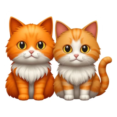 two cats in love sticker