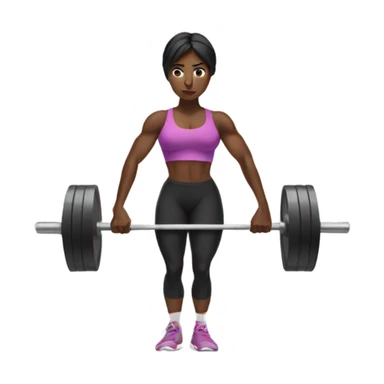 Woman deadlifts  sticker