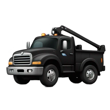 Black tow truck sticker