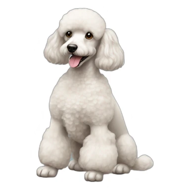 Dog Standart Poodle full-height sticker