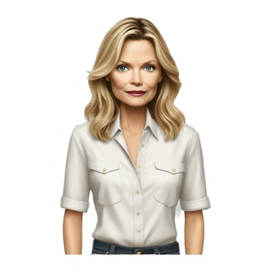 michelle pfeiffer wearing shirt sticker