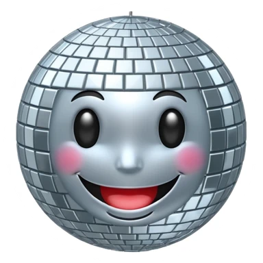 Laughing disco ball sticker