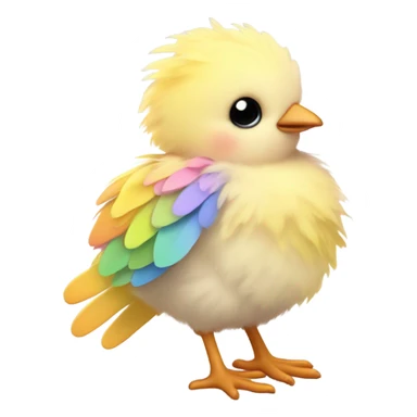 a little chicken with hearts sticker