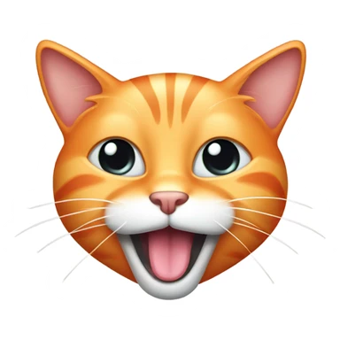Orange cat sticking tongue out sticker