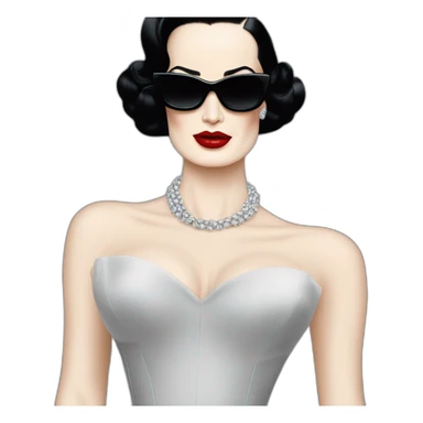 dita von teese wearing black balenciaga  sticker