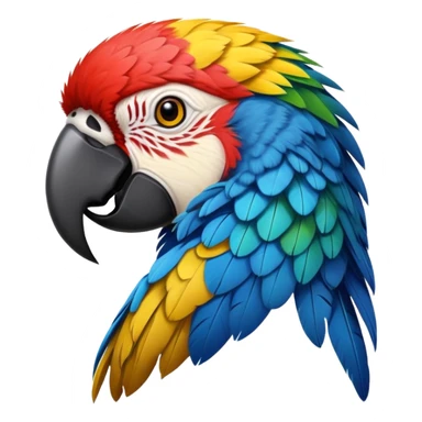 Half man half macaw sticker