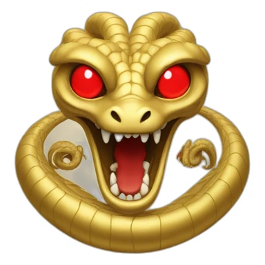 hydra with red eyes on gold sticker