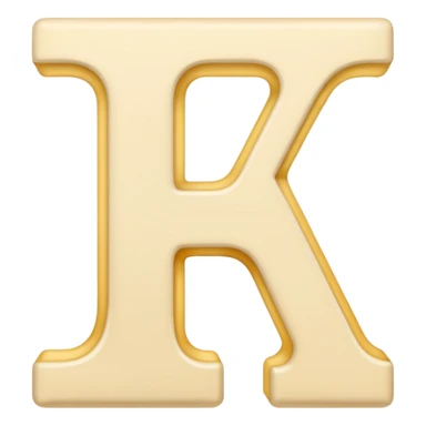 Cream-colored Letter  sticker