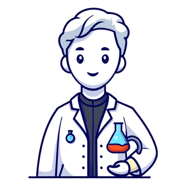 scientist in a laboratory coat sticker