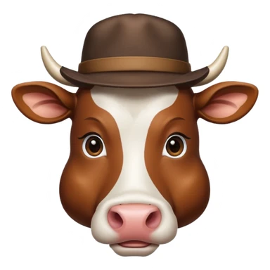 cow with a hat sticker