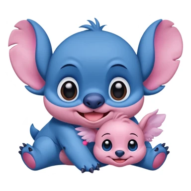 Stitch a cote de  Angel sticker