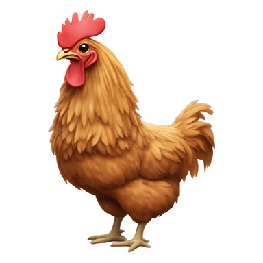 A chicken with llama hair ￼ sticker