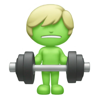 Dumbbell light green #BDFFAC sticker