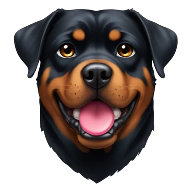 Rottweiler with heart sticker