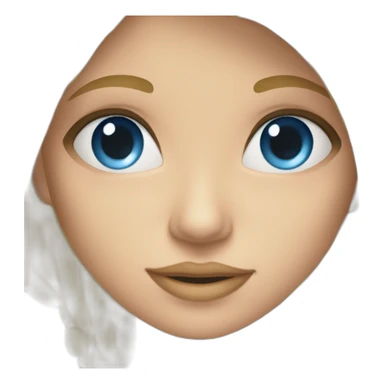 Blonde girl blue eyes with bikini sticker