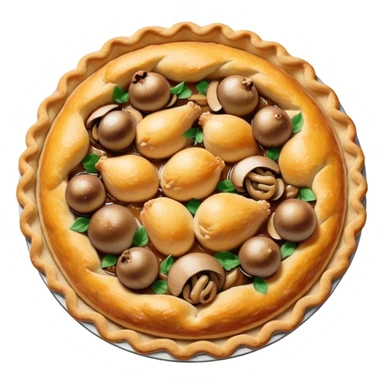 Pie with chicken and mushrooms sticker