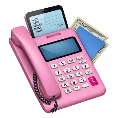 Pink phone bill
 sticker