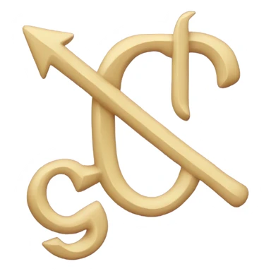 the letter S with arrows running through it horizontally and vertically  sticker