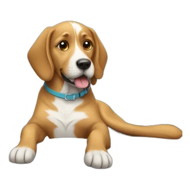 dog at veterinary exam table sticker