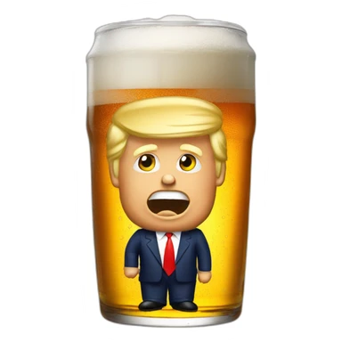 Trump drink beer sticker