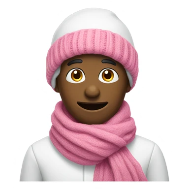 Snow man with pink scarf sticker