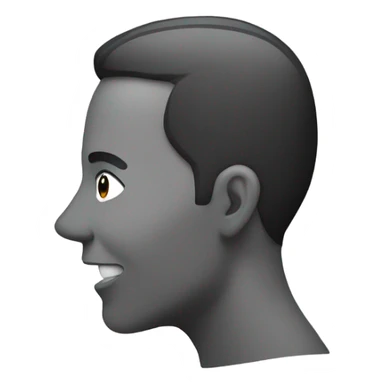 Side profile open the mouth as speaking sticker