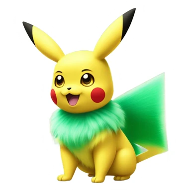 Green pikachu sticker