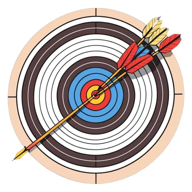target archery with arrow in center sticker