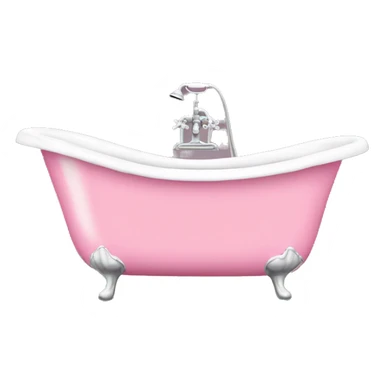 Pink vintage bathtub sticker