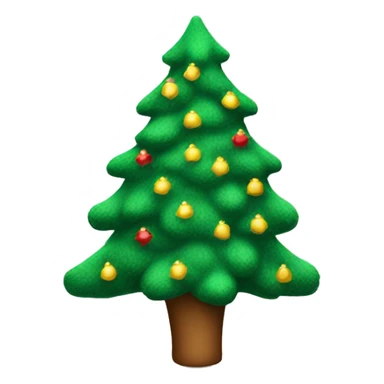 flocked Christmas tree sticker