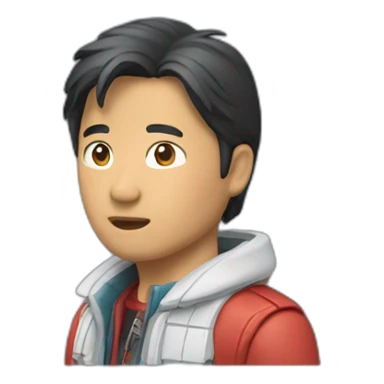 asian Marty McFly sticker