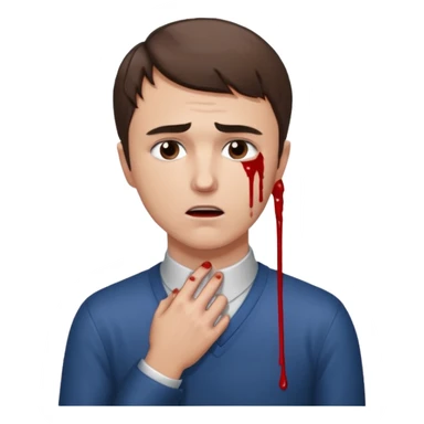 charlie kirk holding his neck with his right hand in pain and add blood  sticker