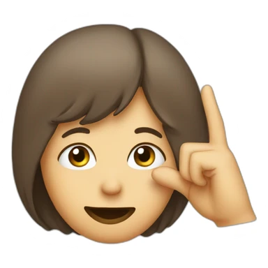 person putting their index finger on their nose sticker