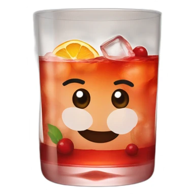 Negroni in low ball tumbler sticker