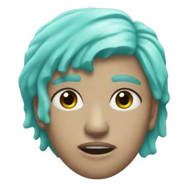 Pastel turquoise hurt sticker