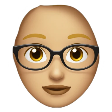 chica rubia con pelo largo ondulado, con ojos azules, labios rojos y gafas negras sticker