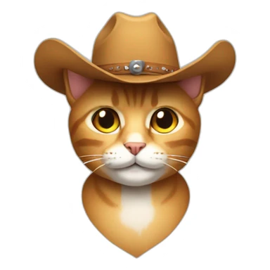 Cat with cowboy hat sticker