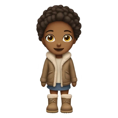 Cute girl wearing uggs sticker