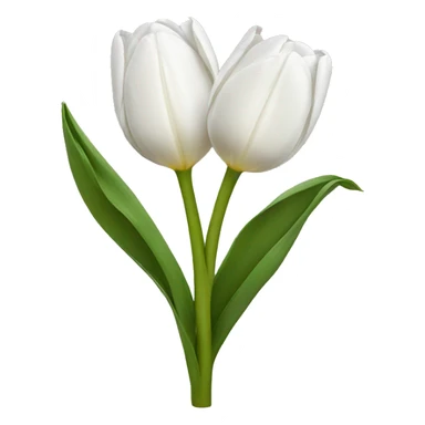 three white tulip sticker