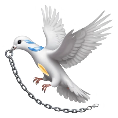 Freedom, the dove flies away, the chains are broken sticker