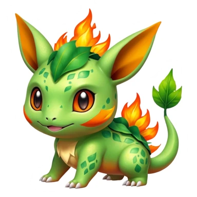 Shiny Exotic Bulbasaur-Leafeon-Charmander-Hybrid-Creature sticker