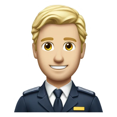 male Lufthansa and pilot and blonde hair sticker