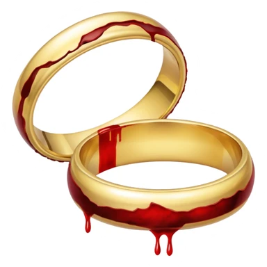 2 bloody wedding rings sticker