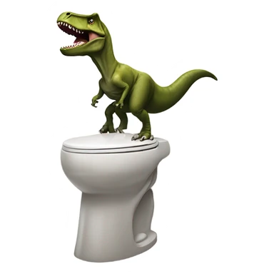 T. rex on a toliet  sticker