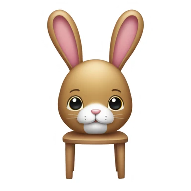 Bunnie sit on chair sticker