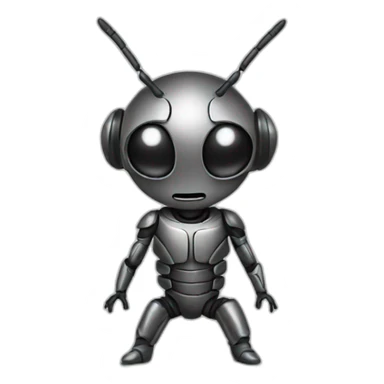 ant in a metal suit sticker