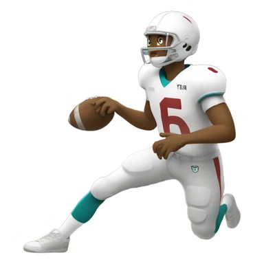 Tua throwing football sticker