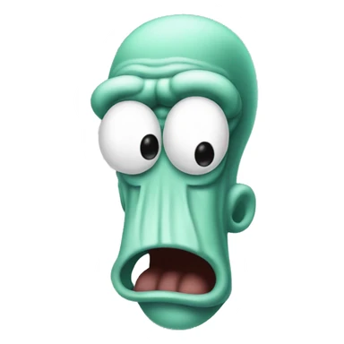 squidward with a very very big nose sticker