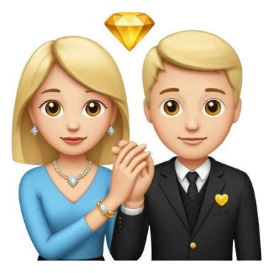 Aesthetic Engagement couple ring emoji sticker